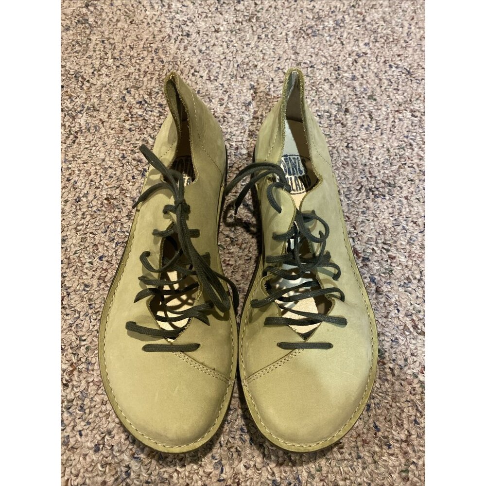 Loints of Holland Carola Comfort Shoes in Apple Green Leather Size 37